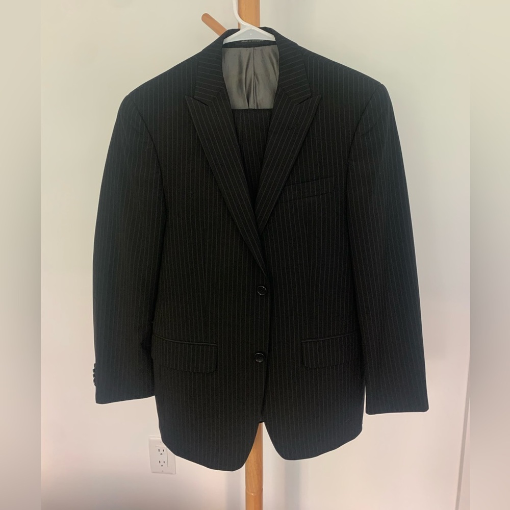 Michael Kors Black Pinstripe Suit